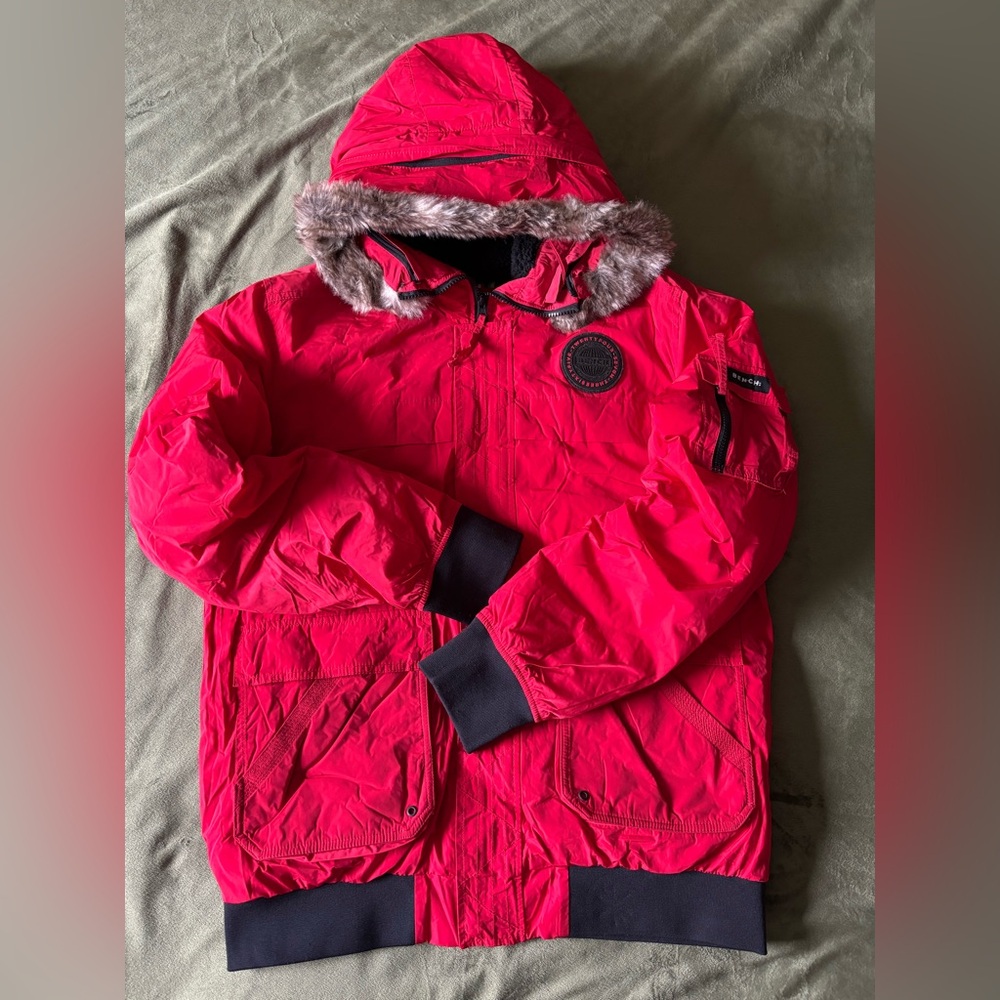 Bench men’s winter bomber Jacket with Fur Trim